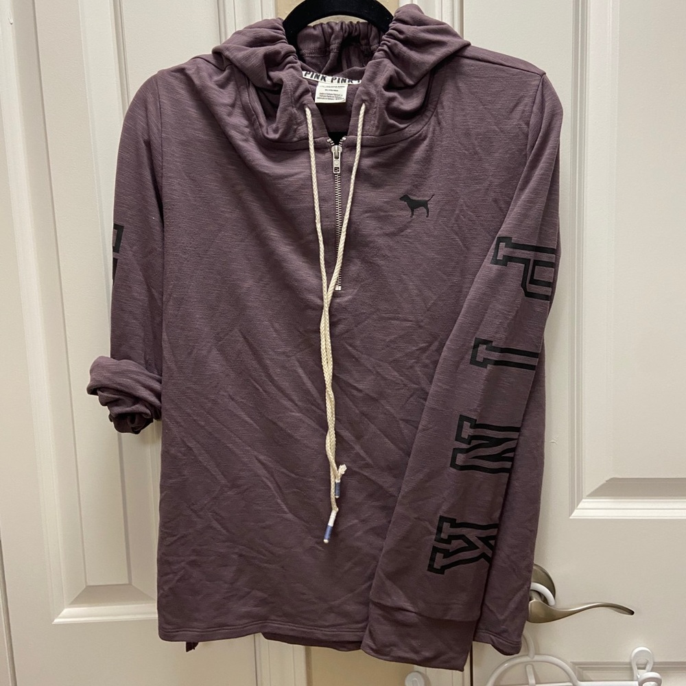 PINK Half Zip Hooded Tunic 💜🖤